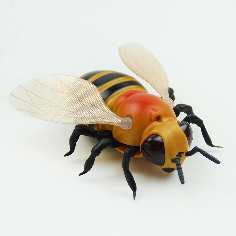 [Funny] Trick toys Remote control animal LED light IR RC insects bee honeybee electronic pet robot model Prank toy joke toy gift