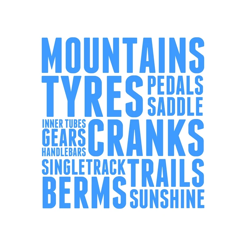 Mountain Bike Thoughts Vinyl Art Sticker Cycling Drinks Coaster Decor Art Decal Cycling Gift Mural Art Sticker