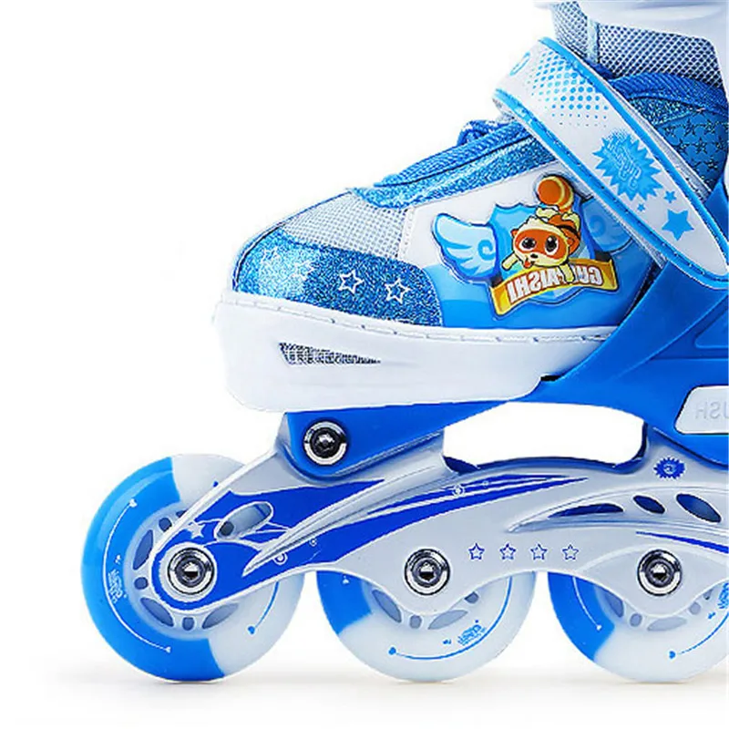 Bstfamly Kinderen Knipperende Roller Skate Schoenen Inline Dagelijks Straat Borstel Schaatsen Patines Nl Linea Verstelbare Pu Wielen Schoenen IA86