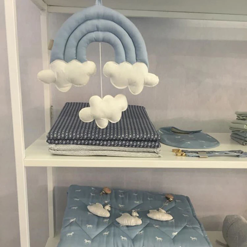 Baby Bed Around Bumper Bar Crib Cot Room Clouds Accessories For Infant Baby Bedding Set Toys Kids Crib Pendant