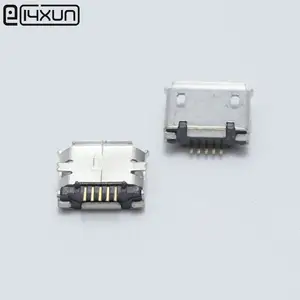 Bilashmart 10 Micro USB Socket 5pin SMD 2 Leg 5p Data Port Charging Port DIY Parts