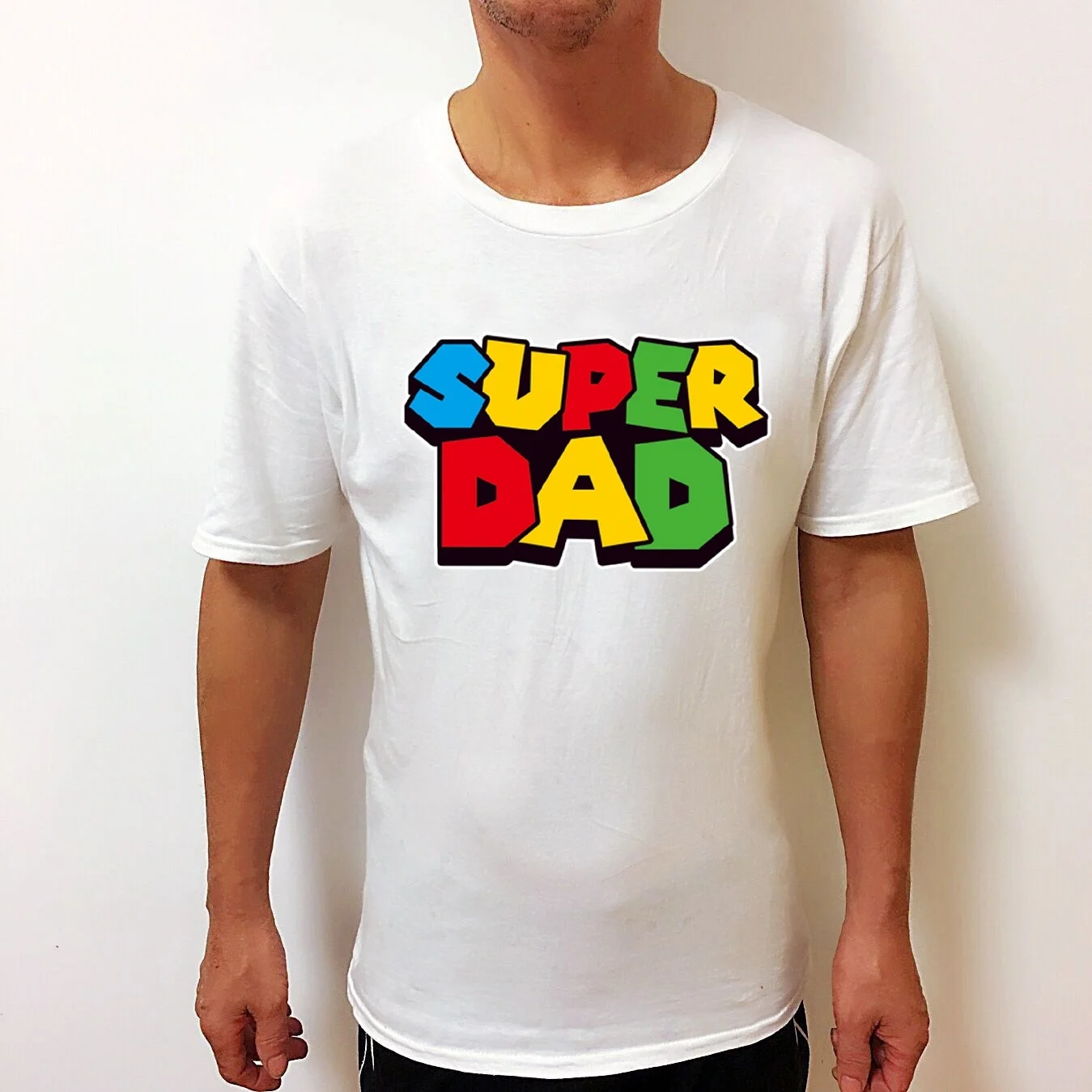 T-Shirt sunfiz YF Super Dad T-Shirt da uomo Super mamma regalo per la festa del papà per papà T-Shirt da uomo T-Shirt in cotone 100%