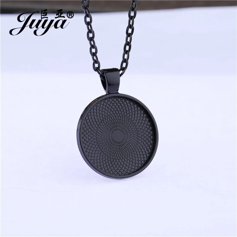 5 teile/los 50 cm Kette Anhänger Mit 25mm Cabochon Basis Lünette Liefert Charms Für DIY Halsketten Schmuck, Die Entdeckungen zubehör – Detail 8