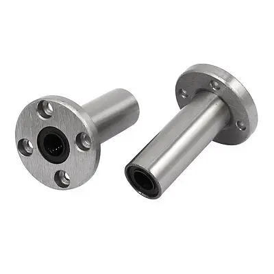 LMF8LUU 8mm Inner Dia Round Flange Type Linear Motion Ball Shaft Bearing 2pcs