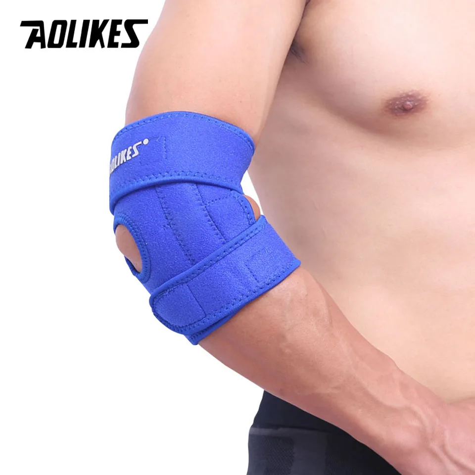 AOLIKES 1PCS Elbow Brace, Adjustable Tennis Elbow Support Brace, Great For Sprained Elbows, Tendonitis, Arthritis, basketball