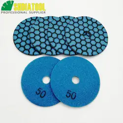 SHDIATOOL 6 stücke Dia 80mm #50 Trocken Polieren Pads Für Granit Marmor Keramik 3 zoll Harz Bond Diamant Flexible schleifen Disc