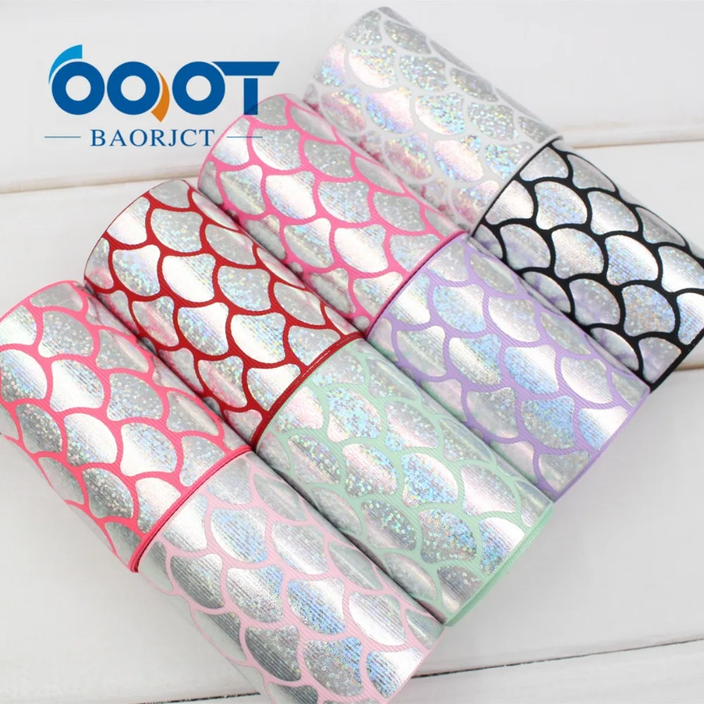 

OOOT BAORJCT 173281,3'' 75mm flowers gradient series glitter color sequins ribbon,DIY handmade materials,wedding gift wrap