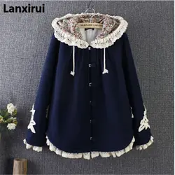 New Women Jacket Coat Winter Cute Cape Coat 3 Colors Christmas Lolita Students Cape