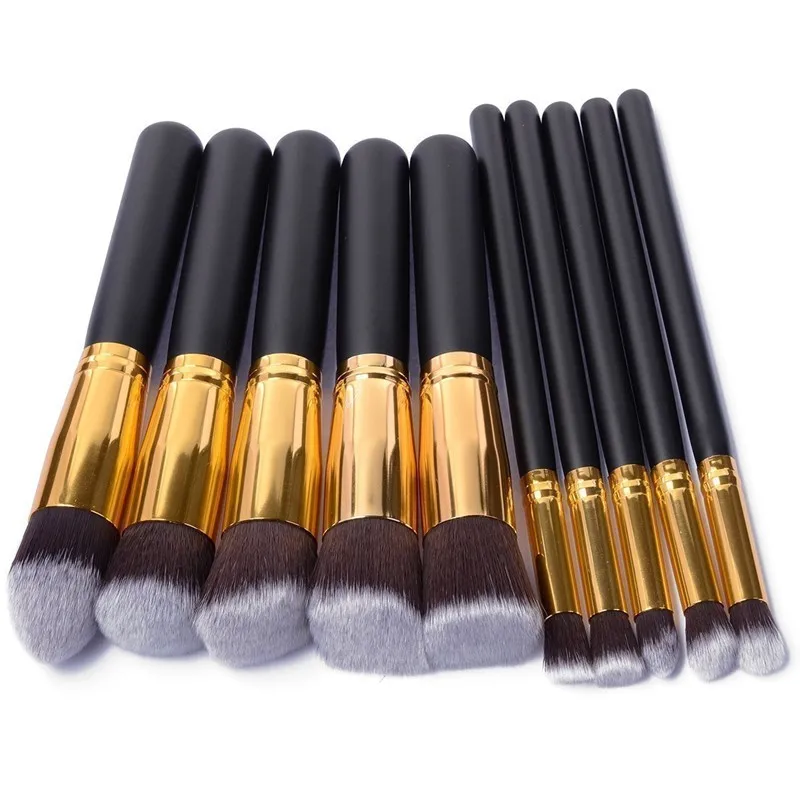 10Pcs Soft Makeup Brushes Set for Cosmetic Beauty Foundation Blush Powder Eyeshadow Concealer Blending Make Up Brush