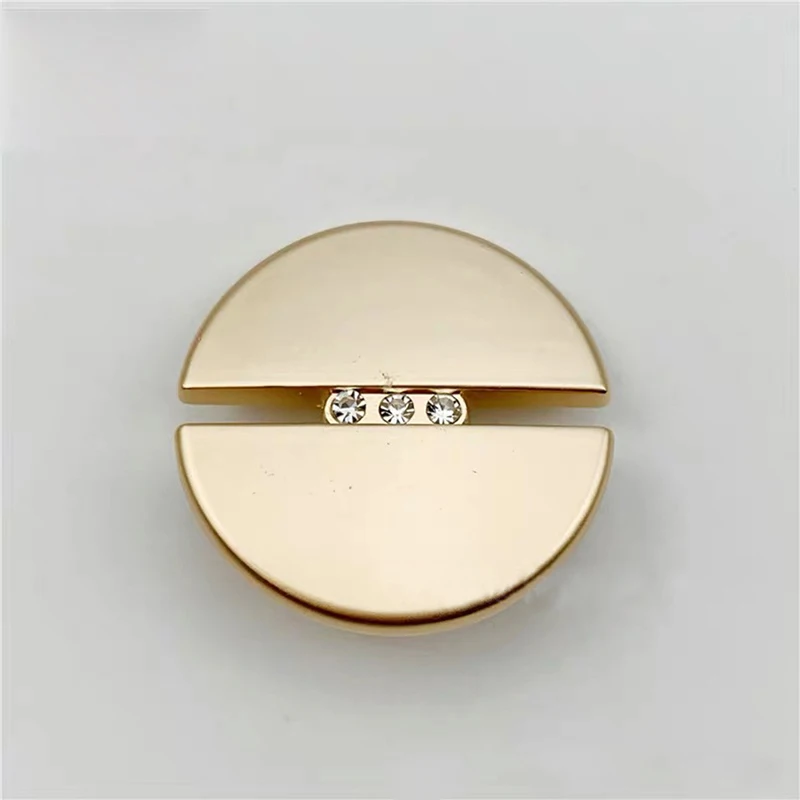 10pcs Fashion Diamond Metal Button 20mm/23mm/25mm Round  Buttons Suit Cashmere Coat DIY Sewing Decoration Buckle