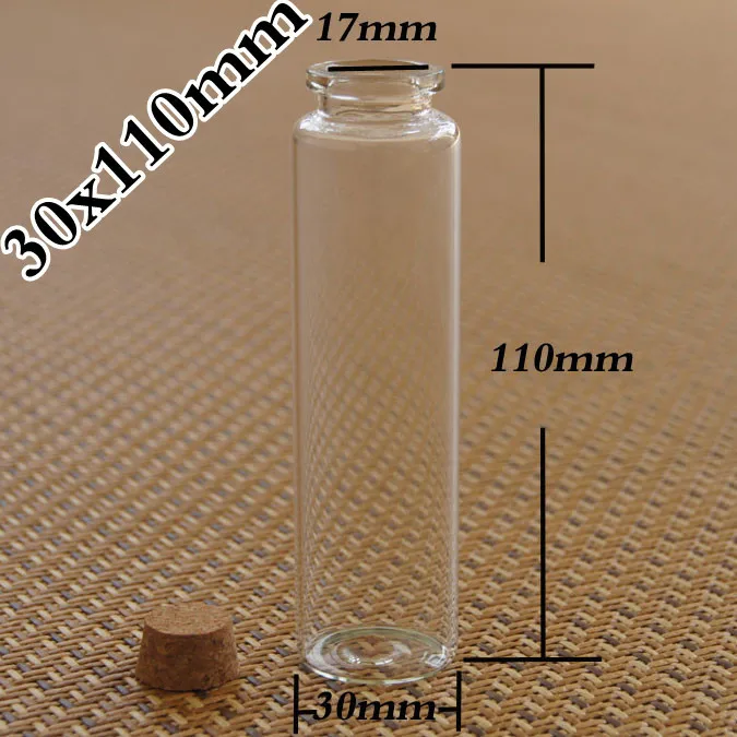 

(DHL) factory wholesale 500PCS 55ml glass vial,storage bottles ,glass jars 30*110*17mm