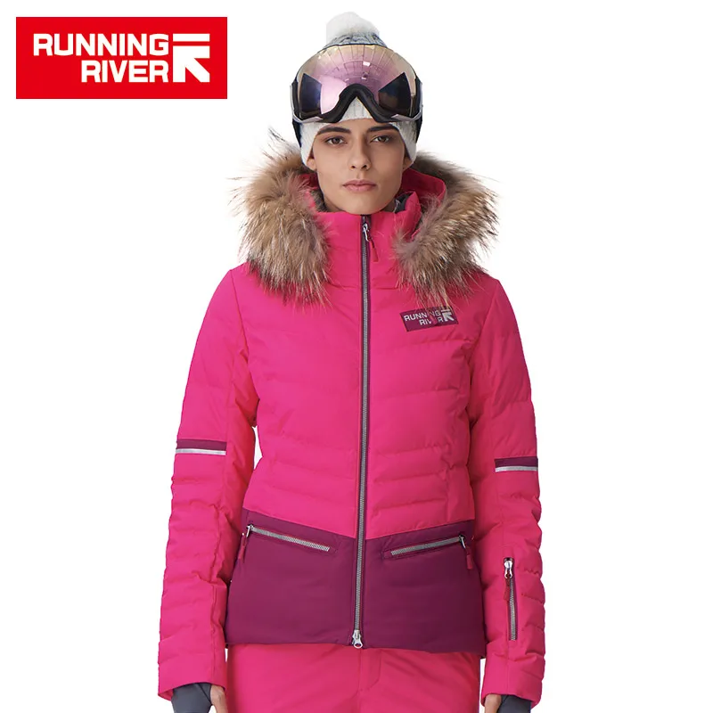 RUNNING RIVER Brand Women Ski Jacket 4 Colors Size S -2XL Waterproof Ski Snow Jacket Women Winter Outdoor Sports Coat #D7150