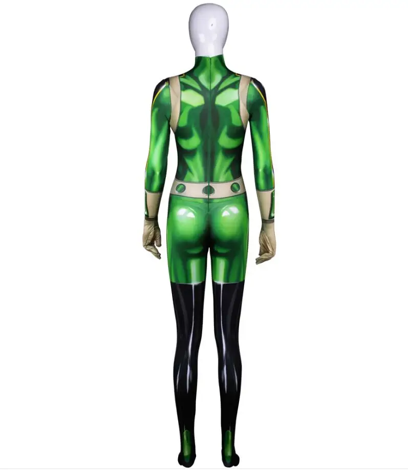 Disfraz de Boku no Hero Froppy con estampado 3D, traje de Cosplay Pro Hero Tsuyu Asui Zentai, mono de Halloween para mujer