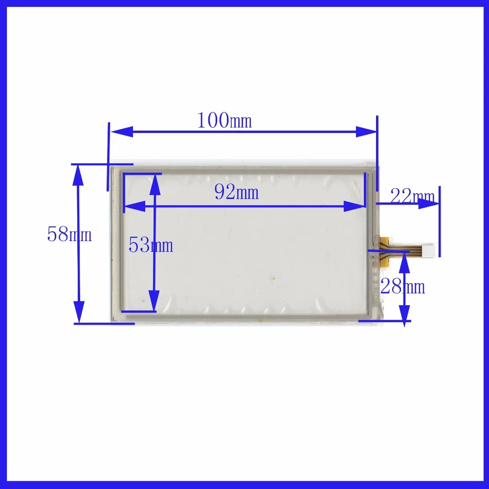 XWT714 3inch  4 line For Car Resistance touchscreen panel 100mm*58mm this is compatible   100*58TouchSensor FreeShipping