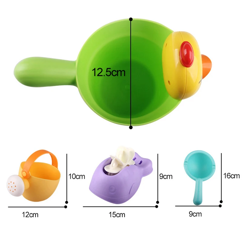 Baby Bath Toy Shampoo Cup Flower Sprinkler Four Piece Suit Interest Cultivation Intellectual Development Baby Bath Toy