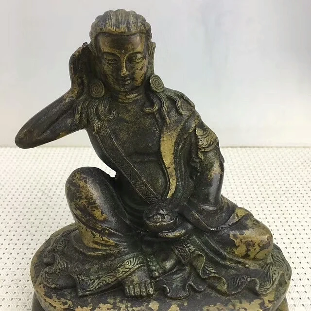 Rare antique copper Tibetan Pharmacist Buddha statue / sculpture,Carved ornaments,Handmade crafts,collection& adornment