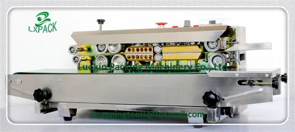 LX-PACK Lowest Factory Price horizontal type semi automatic plastic bag sealing machine plastic bagsealer continuous band sealer