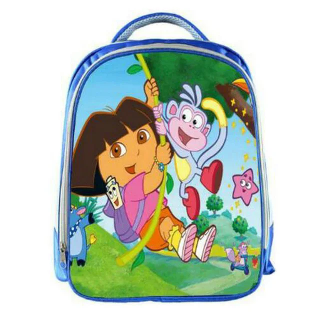 Mochilas escolares de dibujos animados en 3D para niños y niñas, morral escolar de 13 pulgadas con diseño de Dora, Mochila bonita para estudiantes,