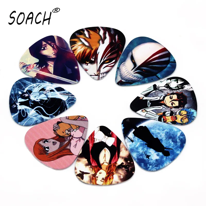 SOACH 50PCS 1.0mm nice high quality design Japanese anime guitar picks guitar paddle Guitar Accessories ukulele bass