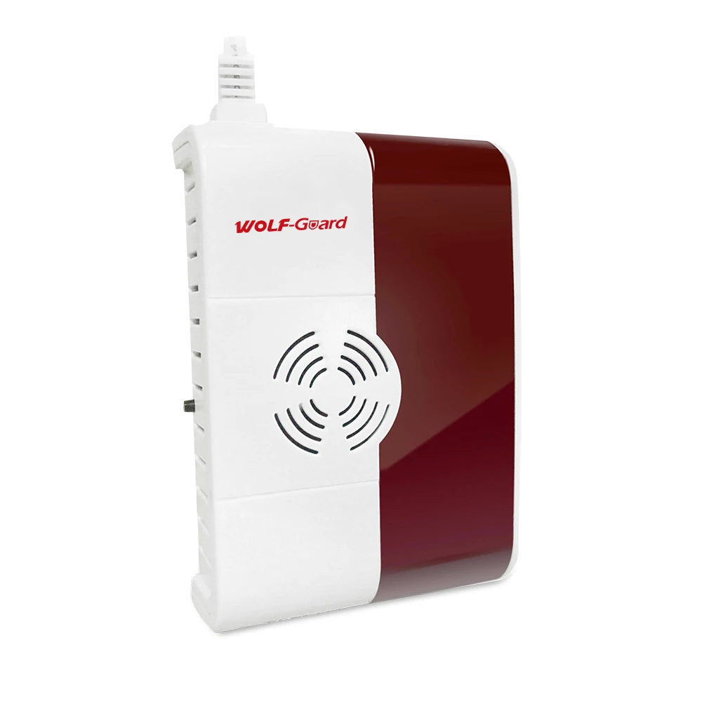 Wolf-Guard Wireless Combustible Gas Leak Detector Wireless Home Alarm Security System City Gas/LPG/LNG EU Plug