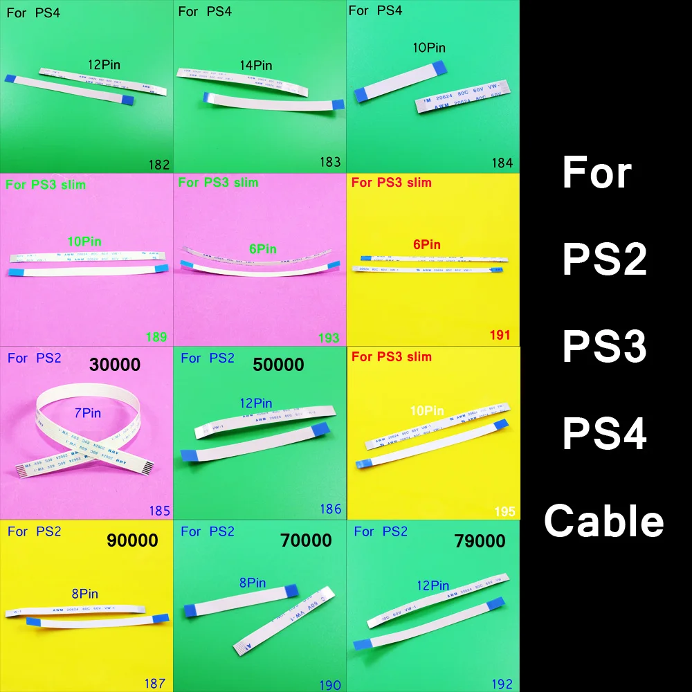 20pcs for PS3 slim 2000 2500 3000 4000 Power Reset Switch Ribbon Flex Cable for PS4 charging board for PS2 79 77 75 70xxx 90000