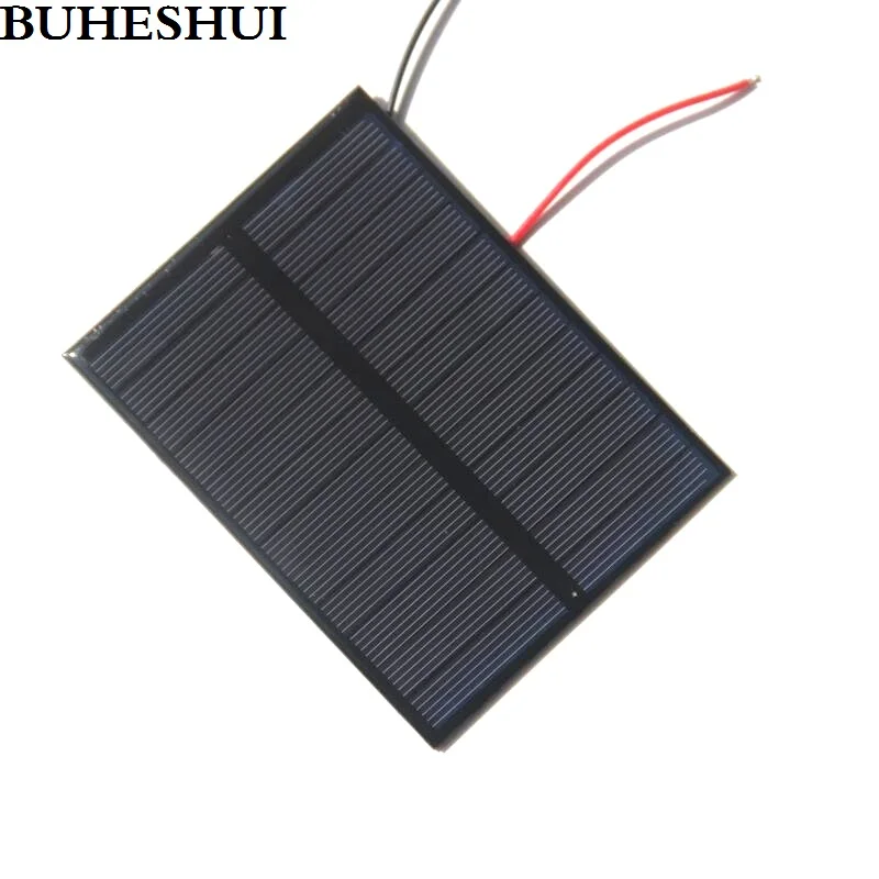 Small Size 1.2W 6V Solar Panels Polycrystalline Solar Cell Module with Cable for Easy DIY Solar Toys Solar Light 112*84MM 10PCS