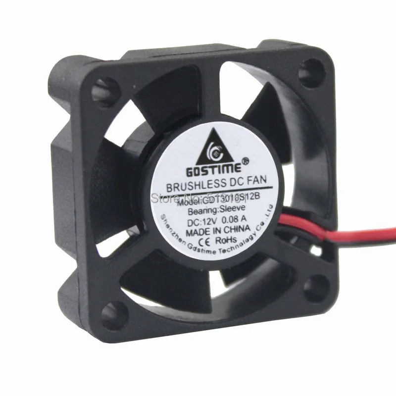 

100pcs/lot Gdstime 30x30x10mm 3010 Fans 12V Brushless DC Cooling Cooler Fan for Heatsink Radiator