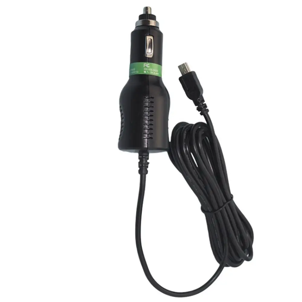 3.5m 5V 2A Mini USB Car Power Adapter Cable Cord For GPS Car Camera