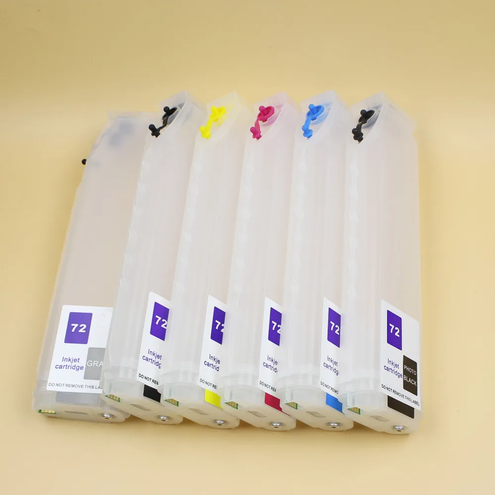 DGYCJLFP Refill ink cartridge with auto reset chip for HP 72 for HP T610 T770 T790 T795 C9430A C9370A printer