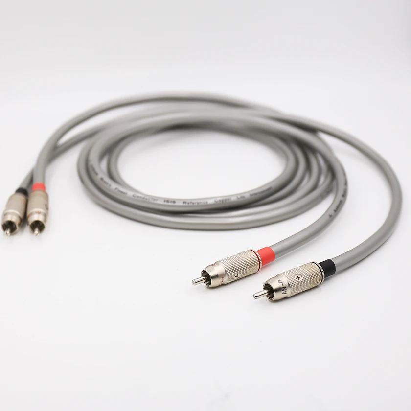 

HIFI Silver Plated audio cables Solid Silver 99.99% RCA interconnect Audio Cable