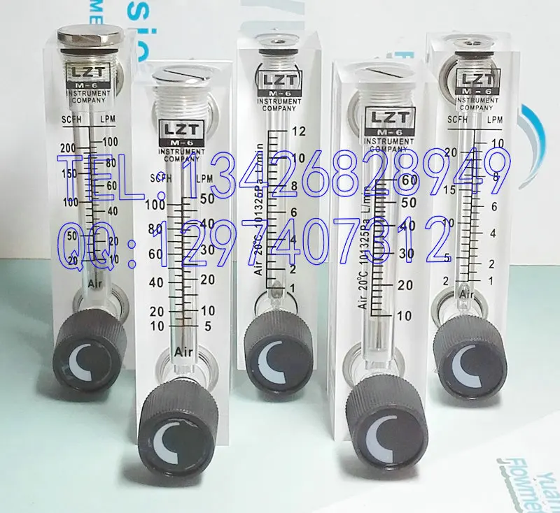 

LZT-6T adjustable panel type gas flowmeter 10-100LPM 20-200SCFH flowmeter air