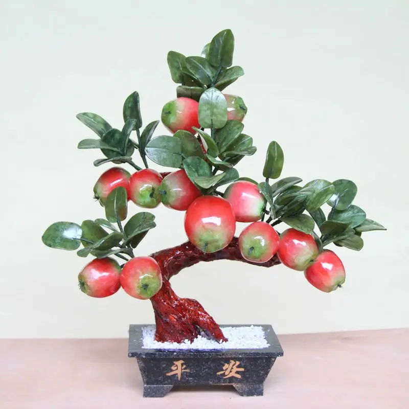 [peace] 12 big apple jewelry jade jade crafts room Home Furnishing pot Chinese ornaments