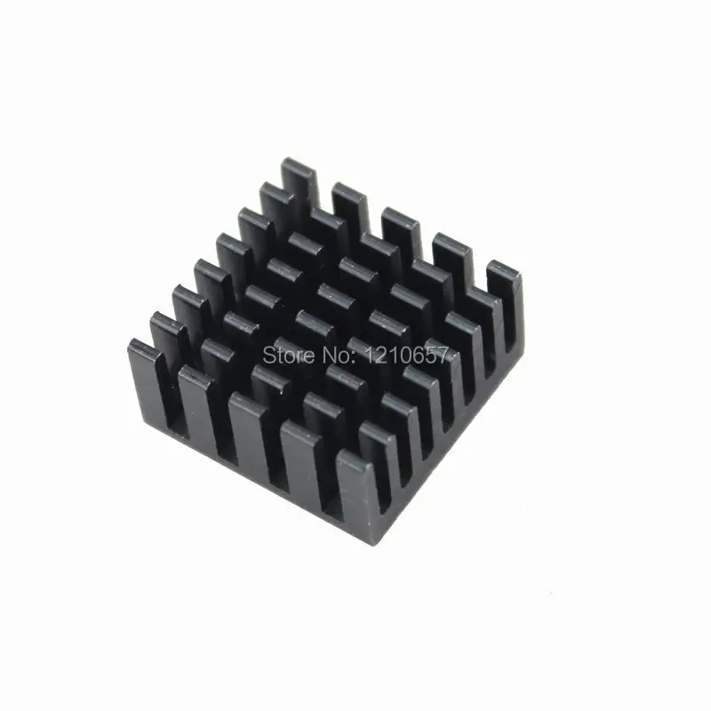 10pcs lot Wholesale Black 20 x 20 x 10mm Aluminum Heatsink IC Led Chip Heat sinks Cooler