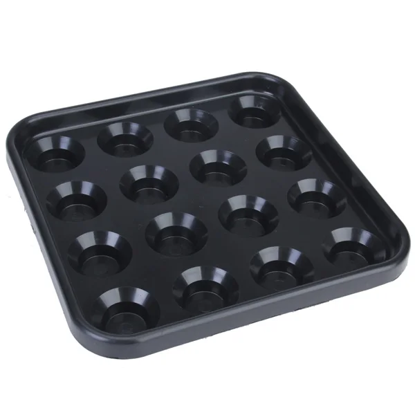 Black Tray Box Holder CaseHolds 16 Snooker Billilard Table Cue Balls Plastic Pool Billiard Ball Tray Holds 16 Balls