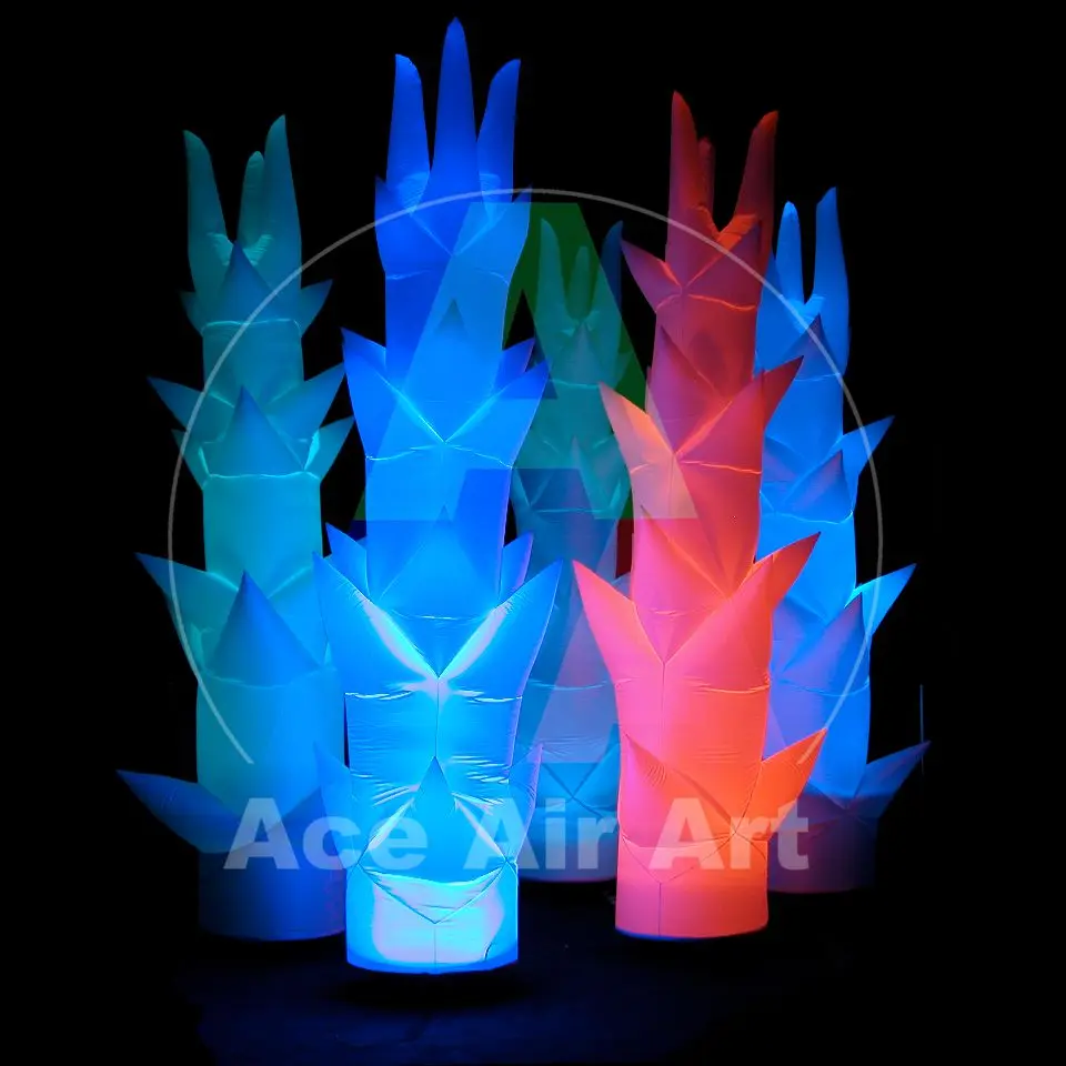 

Colorful Led Lighting Inflatable Bamboo Model For Party Events/Night Club And Show Decorations