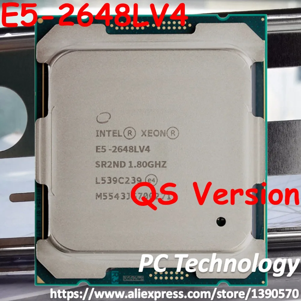 Original Intel Xeon QS version E5-2648L V4 CPU Processor E5 2648LV4 14-Core 1.80 GHz 35MB E5-2648LV4 free shipping E5 2648L V4