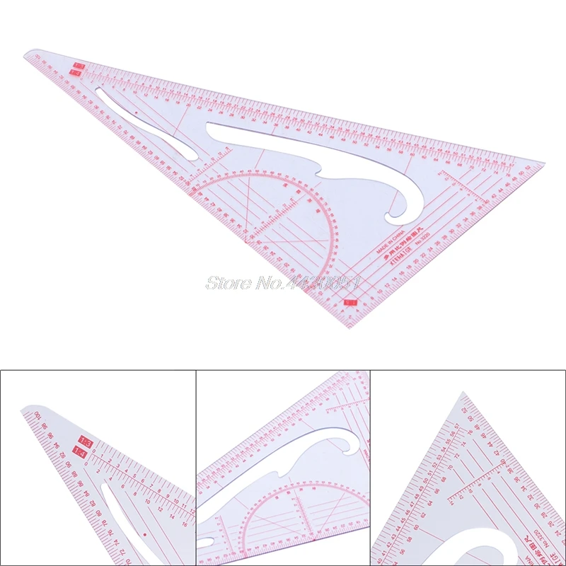 Multi-function Triangular Scale Ruler Measure Plastic Dressmaking Tailor Sewing Dropshipping