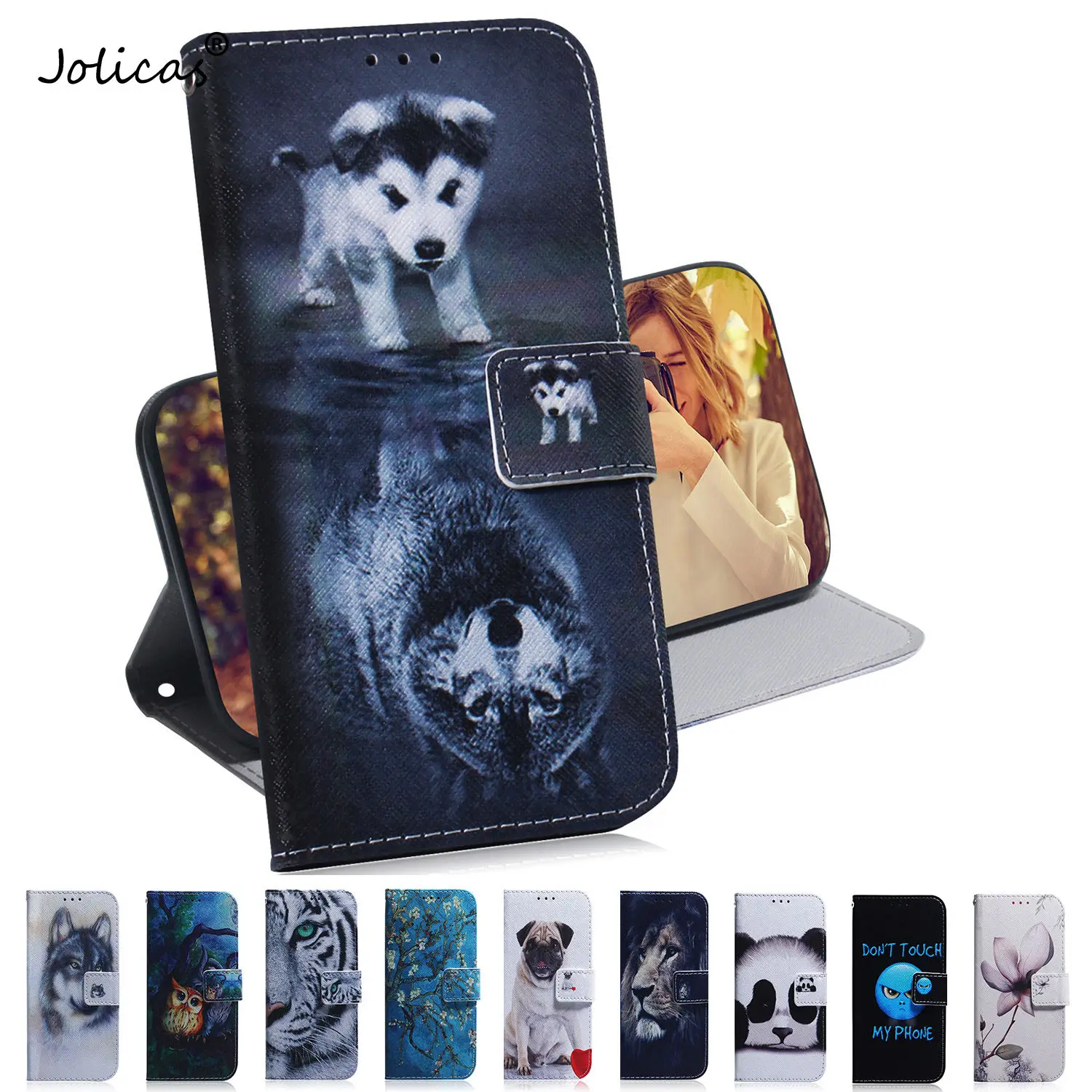 Enjoy 9 Pet Phone Accesories For ajax Huawei Y7 Prime 2019 PU Leather Phone Bag sFor Ajax Huawei etui Y7 Pro 2019 Enjoy 9 Case