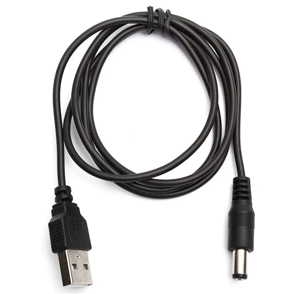 1M USB Port To 5.5 x 2.1mm 5V DC Barrel Jack Power Cable Connector  For Small Electronics Devices Promotion  Hot