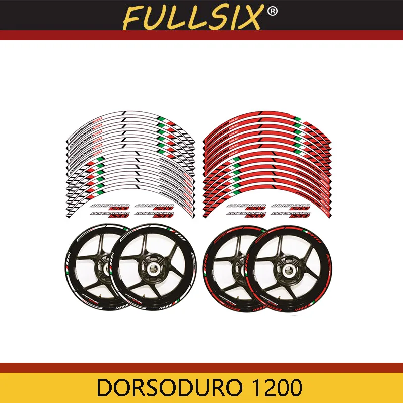 

Motorcycle Wheel stickers Thick Edge Outer Rim Sticker Stripe Wheel Decals For APRILIA DORSODURO 1200