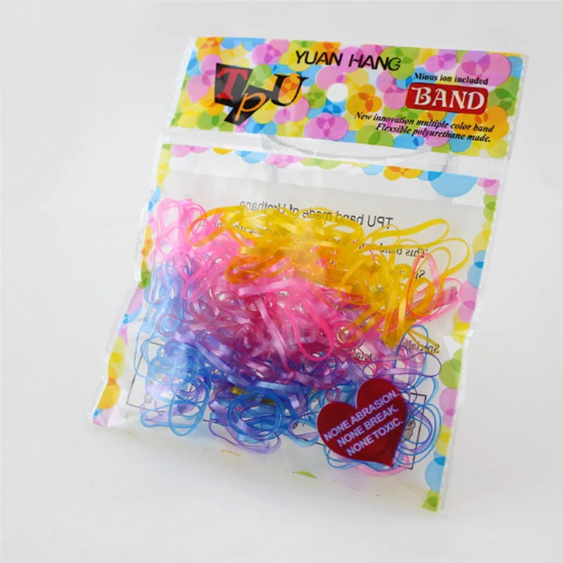 High Elastic Hair Bands Black / Multi Color 150pcs in a pack Women Girls Children Hair Bands and Accessories