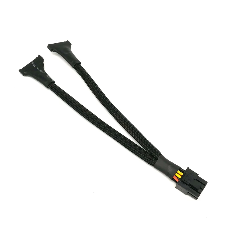 

Angitu PCI-E 6 + 2Pin GPU к двойному кабелю питания 2xSATA Male с черным рукавом