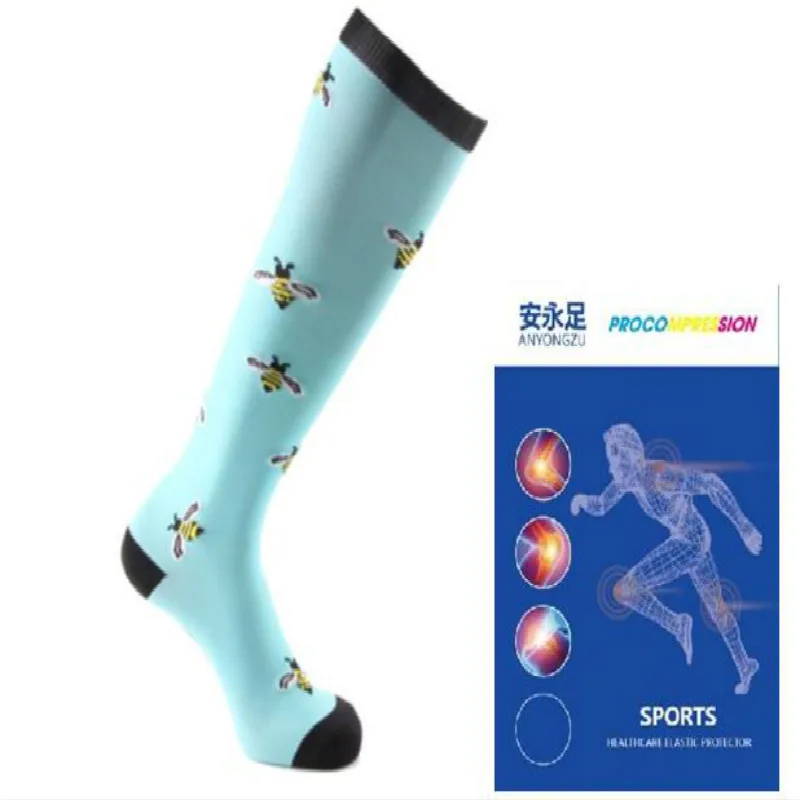 Men and women compression socks arthritis socks nursing graduation and medical running flight travel soccer socks have box