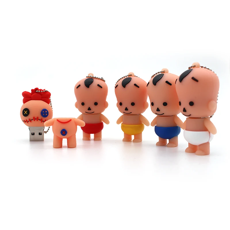 Bonito dos desenhos animados do bebê usb2.0 disco memória vara pen drive 4g 8g 16g usb flash drive 32gb 64g pendrives mini presentes