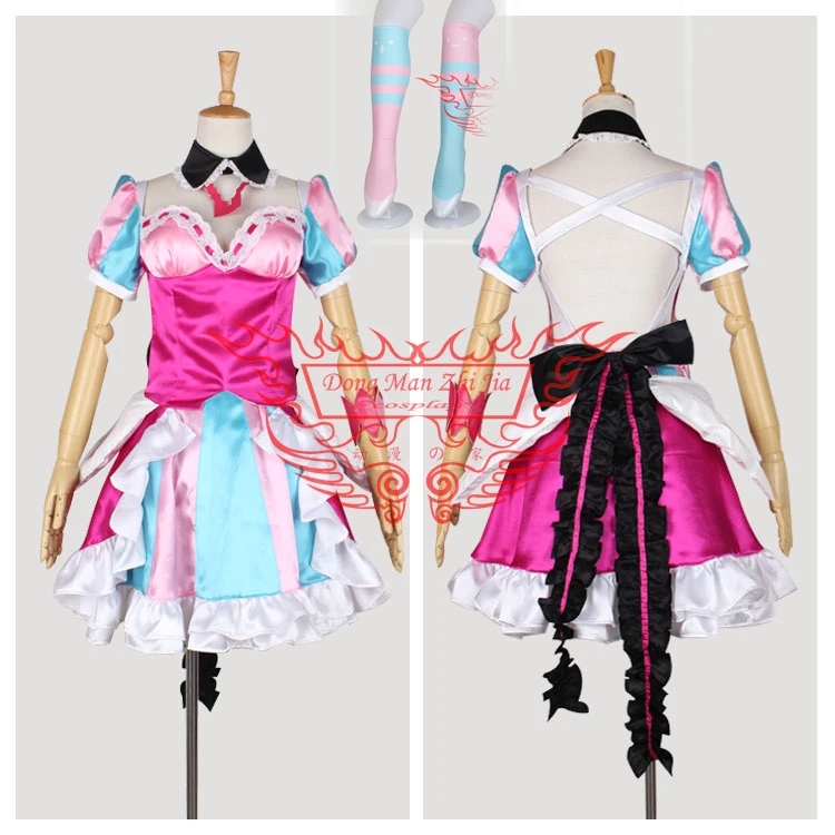 

Macross Delta Makina Nakajima Uniform Cosplay Costume with socks 11