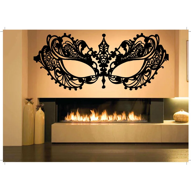 Wall Room Decor Vinyl Sticker Mural Decal Venetian Mask Carnival Large