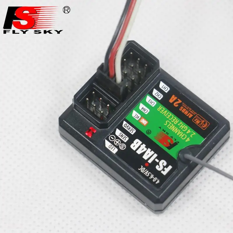 F16812 Flysky FS-IA4B 2.4G 4CH Receiver Support Data Backhaul PPM Output iBus Port for FS i4 i6 i10 iT4S Transmitter RC Car Boat