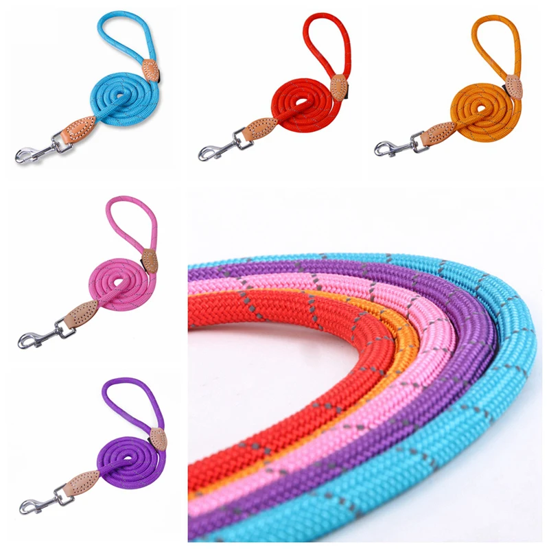 Pet Products Dog Leash Nylon Reflective Puppy Dog Leash Rope Cat Chihuahua Pet Leash And Collar Set Cat Dog Leashes Lead Harness