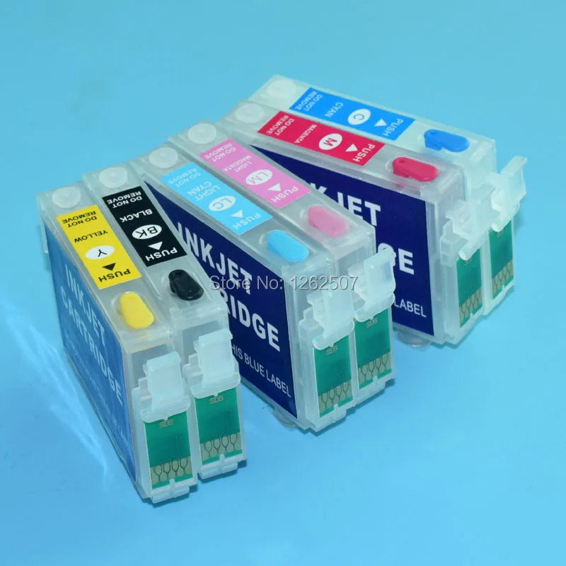 82N 81N Refillable Ink Cartridges With ARC Chip For Epson R270 R290 T50 T59 TX700 TX710 TX650 TX800 TX810 TX820 RX615 Printers