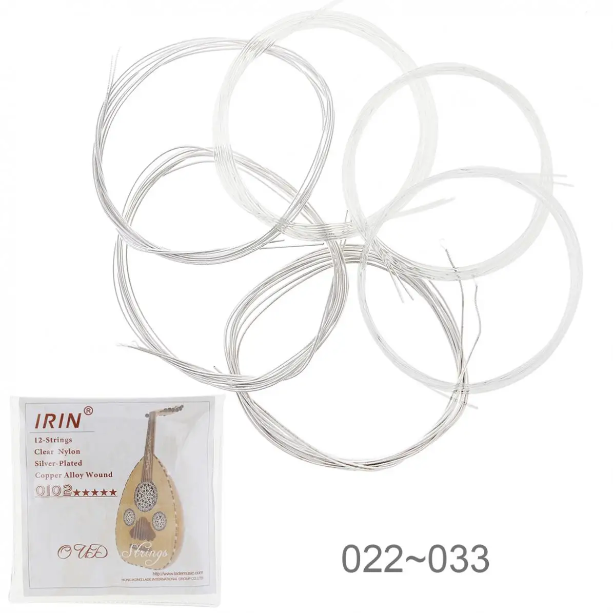 6pcs/lot Wholesale Oud String 022-033 Inch Clear Nylon Silver-Plated Copper Alloy with Full Bright Tone